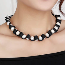 Load image into Gallery viewer, Contrast Goddess Pearl Necklace - Orchira Pearl Jewellery