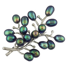 Load image into Gallery viewer, Coral Tree Noir Pearl Brooch - Orchira Pearl Jewellery
