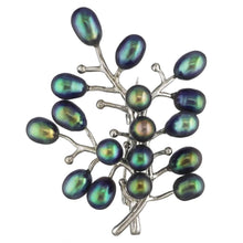 Load image into Gallery viewer, Coral Tree Noir Pearl Brooch - Orchira Pearl Jewellery