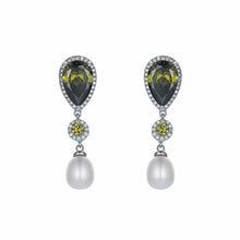 Load image into Gallery viewer, Crystal Palace White Pearl Earrings - Orchira Pearl Jewellery