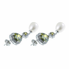 Load image into Gallery viewer, Crystal Palace White Pearl Earrings - Orchira Pearl Jewellery