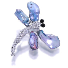 Load image into Gallery viewer, Dancing Dragonfly Black Pearl Brooch And Pendant - Orchira Pearl Jewellery