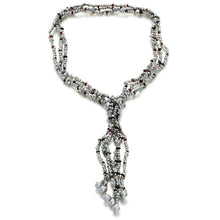 Load image into Gallery viewer, Etoile D'Elyssées Pearl And Garnet Lariat Necklace - Orchira Pearl Jewellery