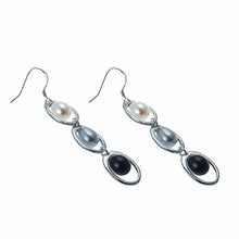 Load image into Gallery viewer, Illusion Trilogy Pearl Earrings - Orchira Pearl Jewellery

