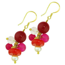 Load image into Gallery viewer, L'Esprit De Pivoine Pearl And Gemstone Earrings - Orchira Pearl Jewellery