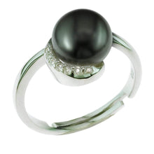 Load image into Gallery viewer, La Belle Rencontre à Corsica Black Pearl Ring - Orchira Pearl Jewellery