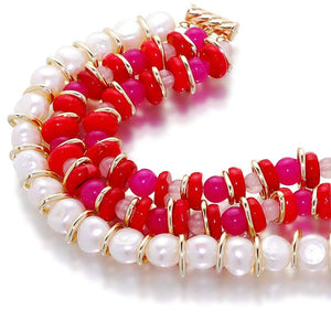 Peony Dynasty Pearl And Gemstone Bracelet - Orchira Pearl Jewellery
