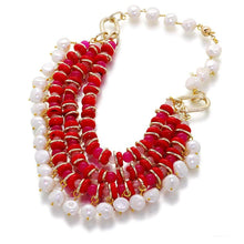 Load image into Gallery viewer, Peony Dynasty Pearl And Gemstone Necklace - Orchira Pearl Jewellery