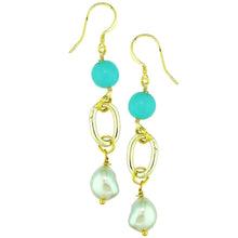 Load image into Gallery viewer, Plage De Marseille Pearl And Gemstone Earrings - Orchira Pearl Jewellery
