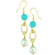 Load image into Gallery viewer, Plage De Marseille Pearl And Gemstone Earrings - Orchira Pearl Jewellery