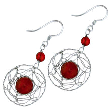 Load image into Gallery viewer, Soleil Du Sud Carnelian Silver Earrings - Orchira Pearl Jewellery