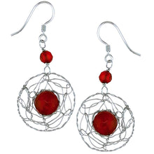 Load image into Gallery viewer, Soleil Du Sud Carnelian Silver Earrings - Orchira Pearl Jewellery