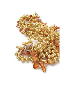 Blazing Sunflower Pearl Necklace