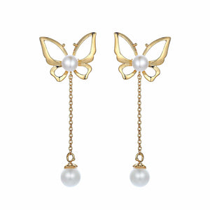 Butterfly Lovers Pearl Earrings - Orchira Pearl Jewellery