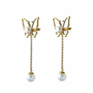 Butterfly Lovers Pearl Earrings - Orchira Pearl Jewellery