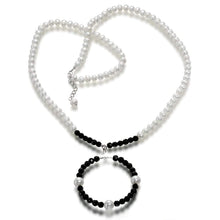 Load image into Gallery viewer, Contrast Definition Pearl Necklace - Orchira Pearl Jewellery
