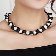 Load image into Gallery viewer, Contrast Goddess Pearl Necklace - Orchira Pearl Jewellery
