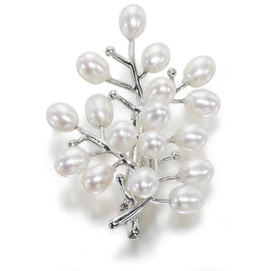 Coral Tree White Pearl Brooch - Orchira Pearl Jewellery