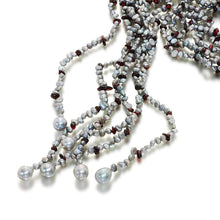 Load image into Gallery viewer, Etoile D&#39;Elyssées Pearl And Garnet Lariat Necklace - Orchira Pearl Jewellery

