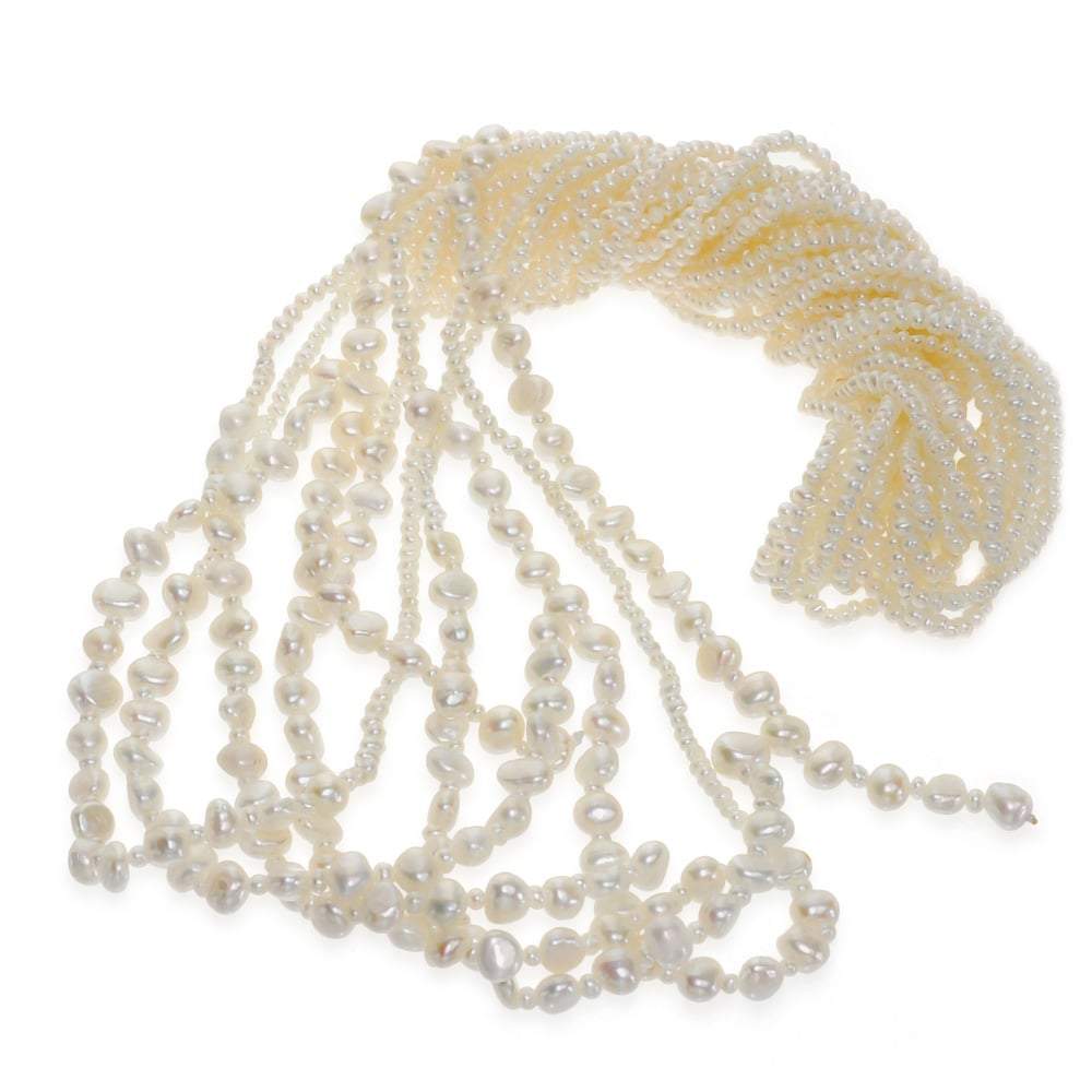 Florence Seed Pearl Lariat Necklace - Orchira Pearl Jewellery