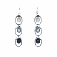 Load image into Gallery viewer, Illusion Trilogy Pearl Earrings - Orchira Pearl Jewellery
