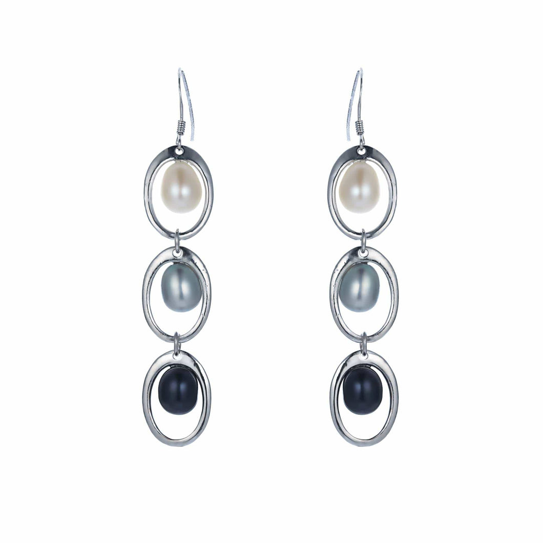 Illusion Trilogy Pearl Earrings - Orchira Pearl Jewellery