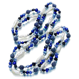 Indigo Deco Pearl Necklace - Orchira Pearl Jewellery