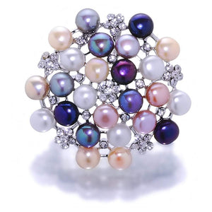 L'Appèl De Lumière Multi-Colour Pearl Brooch And Pendant - Orchira Pearl Jewellery