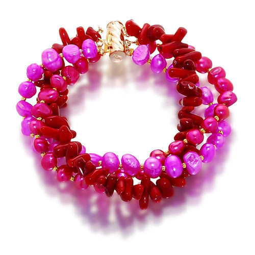 L'Esprit De Pivoine Pearl Pearl And Gemstone Bracelet - Orchira Pearl Jewellery