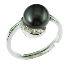 Load image into Gallery viewer, La Belle Rencontre à Corsica Black Pearl Ring - Orchira Pearl Jewellery

