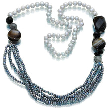 Load image into Gallery viewer, Millennium Panache Pearl And Agate Necklace - Orchira Pearl Jewellery
