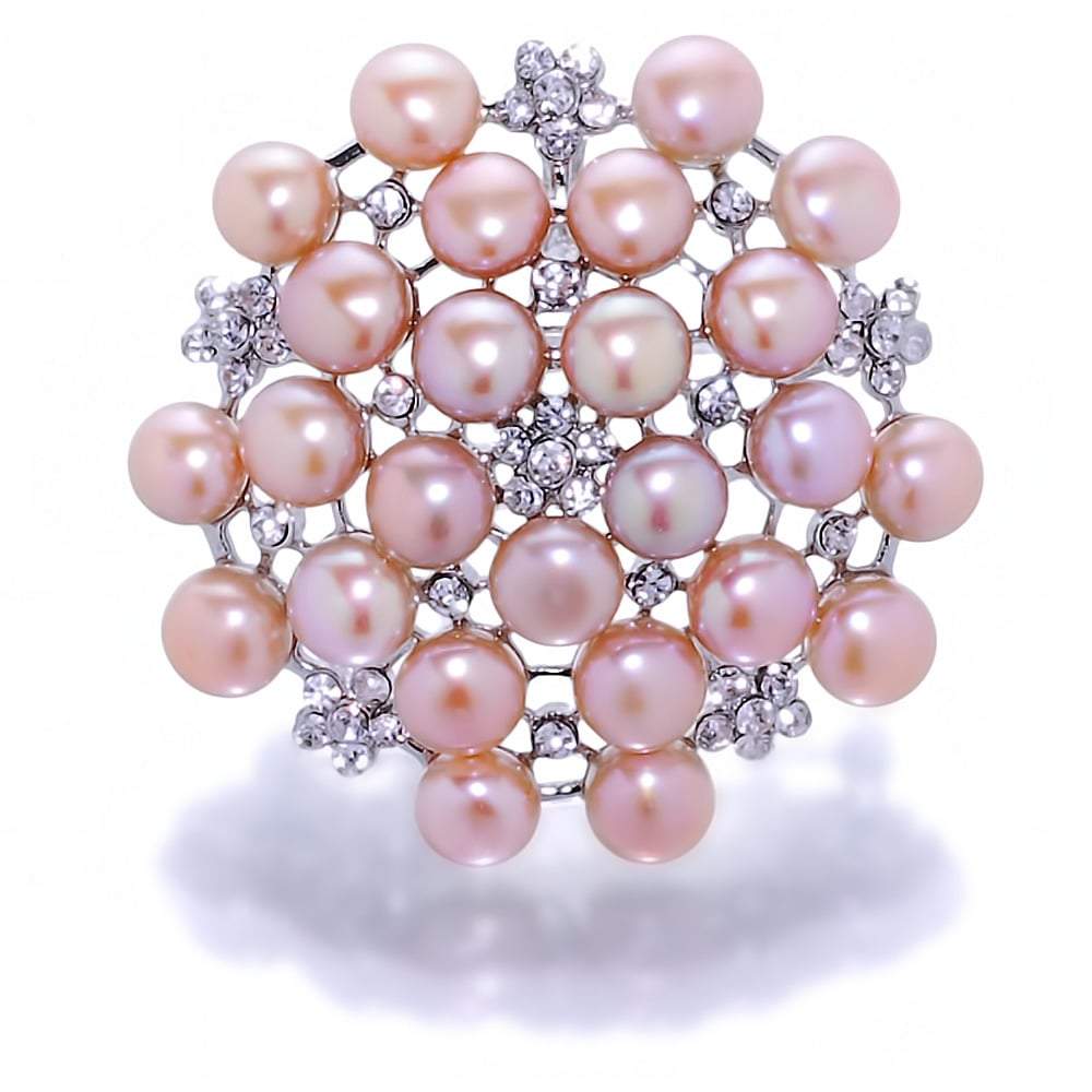L'Appèl De Lumière Pink Pearl Brooch And Pendant - Orchira Pearl Jewellery