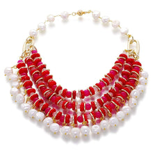 Load image into Gallery viewer, Peony Dynasty Pearl And Gemstone Necklace - Orchira Pearl Jewellery

