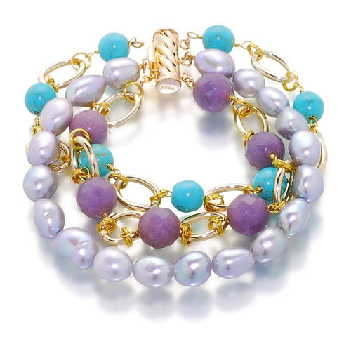 Plage De Marseille Pearl And Gemstone Bracelet - Orchira Pearl Jewellery