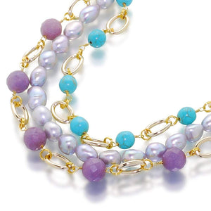 Plage De Marseille Pearl And Gemstone Bracelet - Orchira Pearl Jewellery