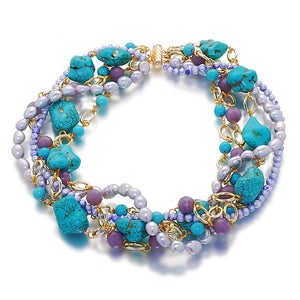 Plage De Marseille Pearl And Gemstone Necklace - Orchira Pearl Jewellery