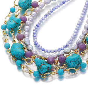 Plage De Marseille Pearl And Gemstone Necklace - Orchira Pearl Jewellery