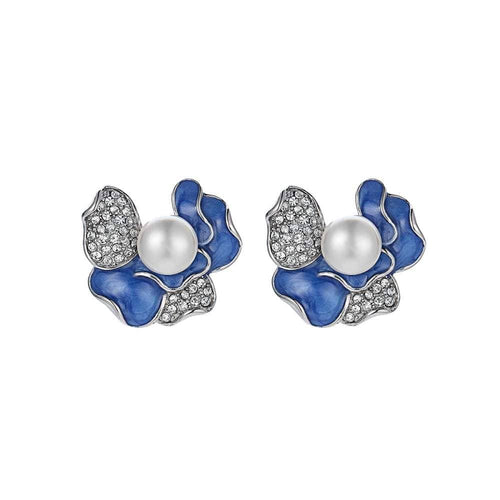 Summer Iris Pearl Earrings - Orchira Pearl Jewellery