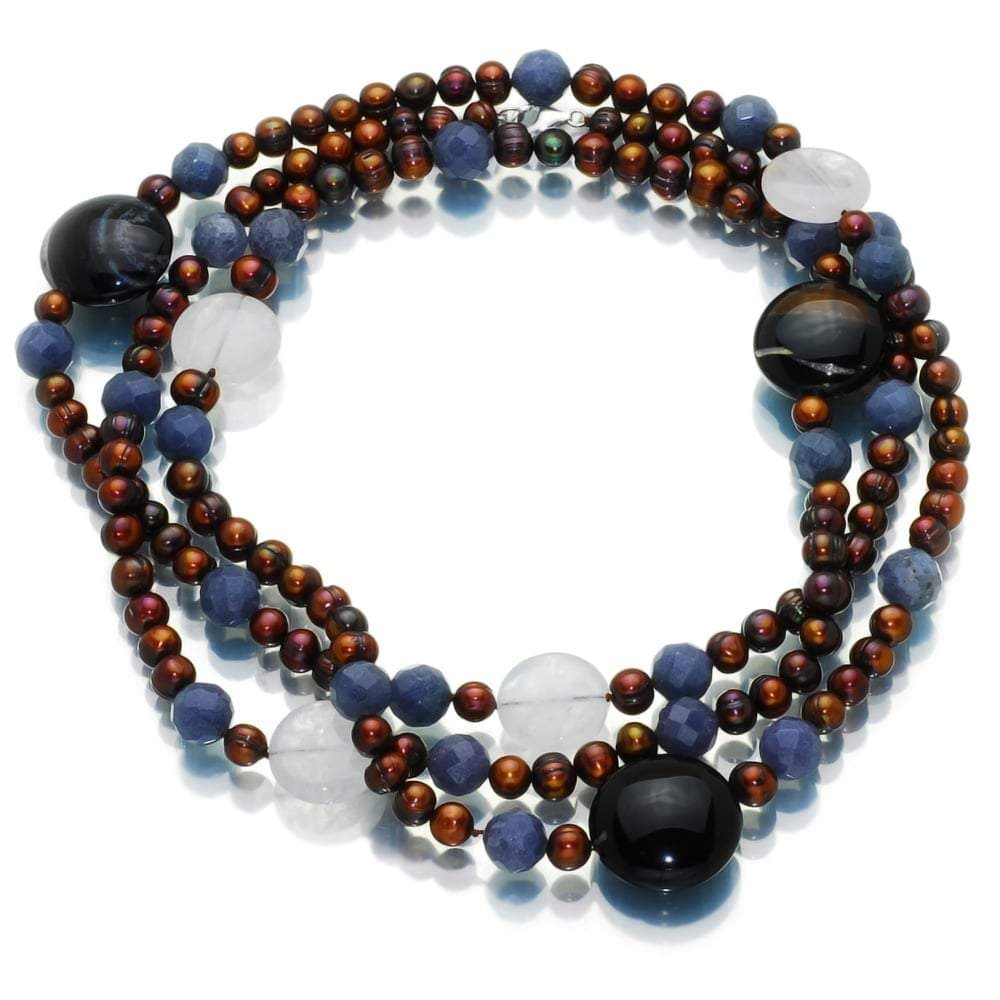 Vision Of Venus Pearl And Agate Necklace - Orchira Pearl Jewellery
