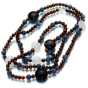 Vision Of Venus Pearl And Agate Necklace - Orchira Pearl Jewellery